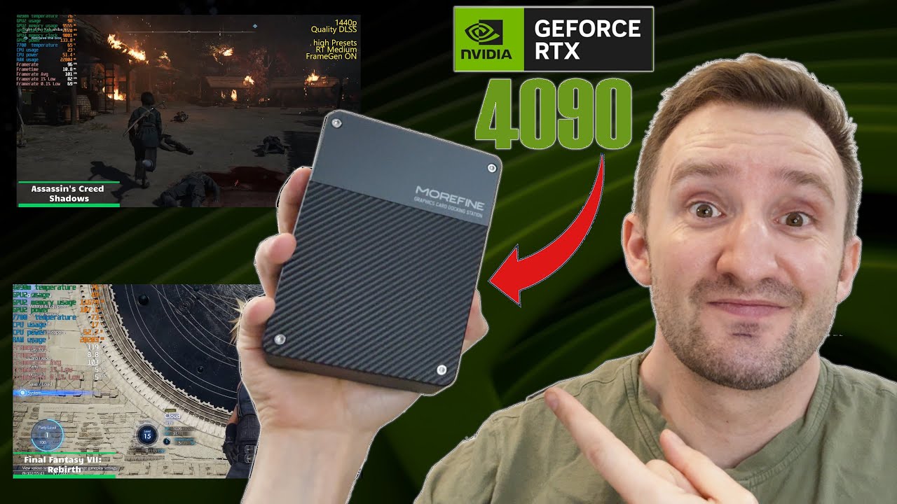 RTX 4090 eGPU vs. Demanding Games  - MOREFINE G1 External GPU