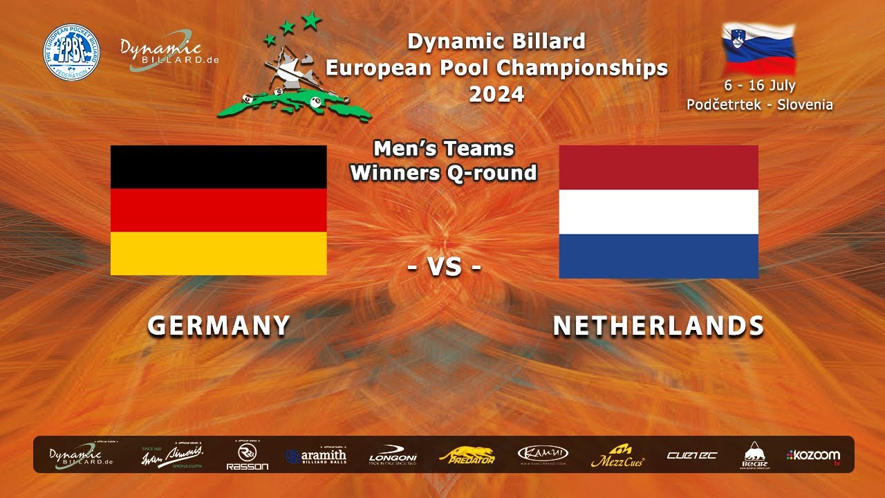 Day 8; Teams GER V NED: Dynamic Billard European Championships 2024 Men, Women, Wheelchair & U23's.