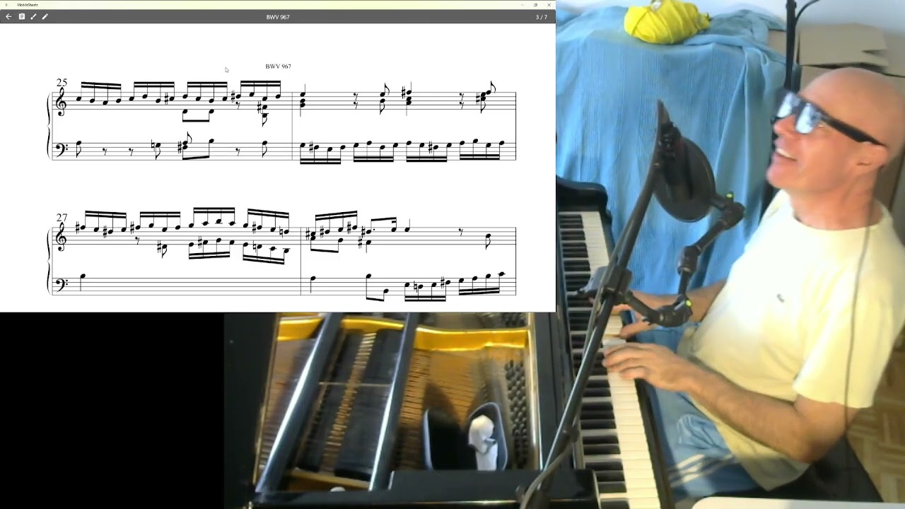Reading Bach BWV 967, 968, 969 Fourth Time Through