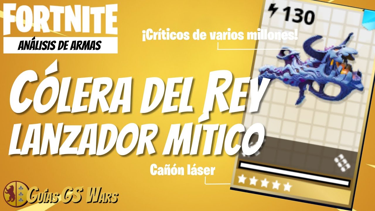 Lanzador Mítico CÓLERA DEL REY | Fortnite Salvar el Mundo Armas Míticas