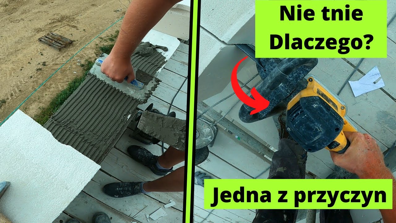 Rozbieranie rusztowania.Murowanie kolejnej ściany.Uczę młodego murować na klej.