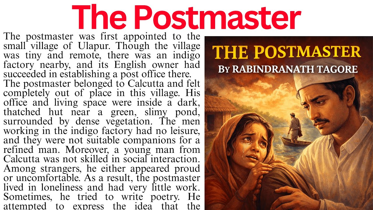 The Postmaster by Rabindranath Tagore | Reading Comprehension | Learn English With Stories | Passage
