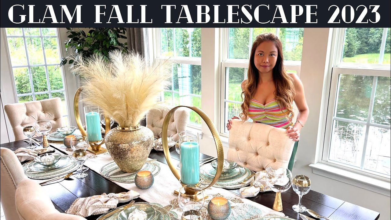 NEW* Decorate With Me | OVER THE TOP GLAM FALL TABLESCAPE | Home Decor #glam