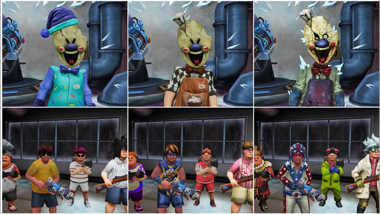 Ice Scream 8 Escape Endings In Different Outfits