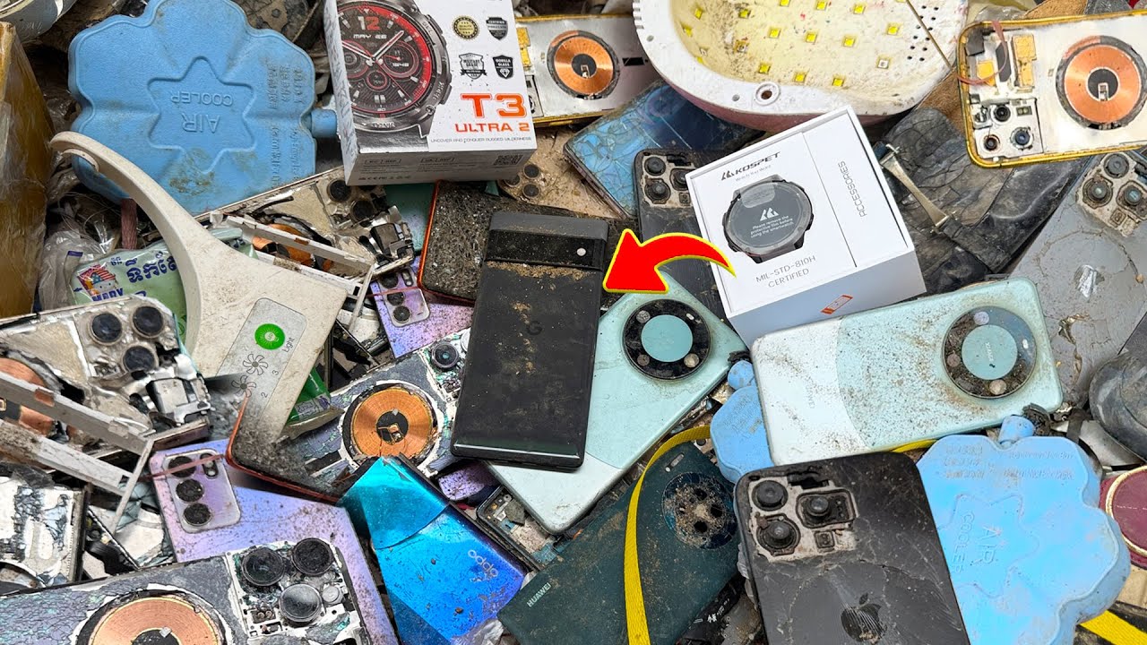 😲Great Time ! 🥰 Found iPhone 15 Pro Max_14 _13..& Smartwatch || Restore Google 6 Pro From Landfill