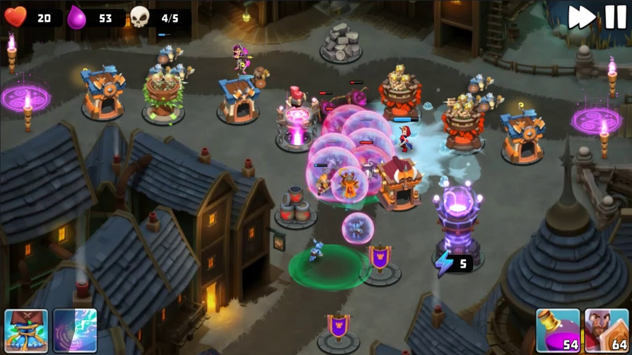 Castle Creeps TD - Chapter 26 Level 102 Dark Alleys 3 Stars (Without Sentinel)