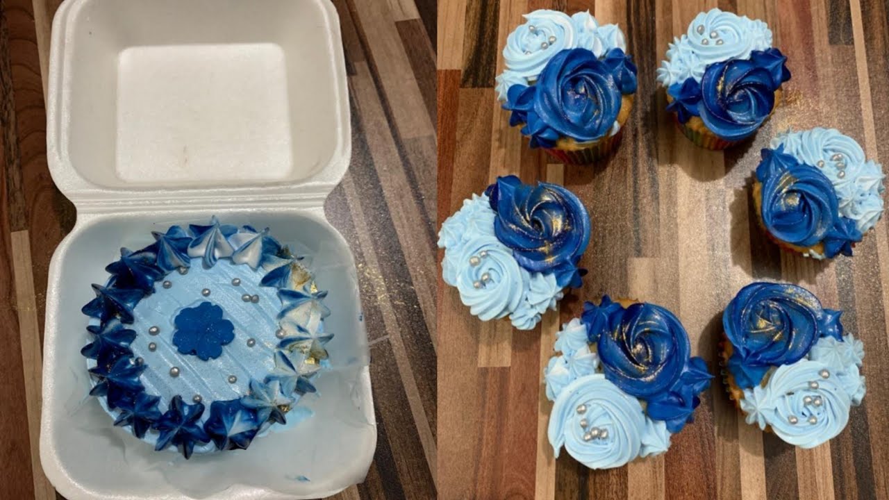 How To Make Mini Cream Cake For Birthday Boy 💙