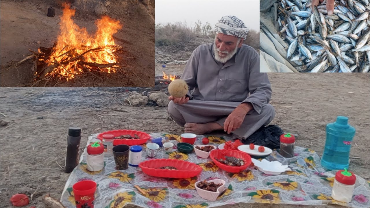 بعد التعب والمكان البعيد وصلنا لنهر الصيد في شهر رمضان المبارك صيد الاسماك قبل. الافطار