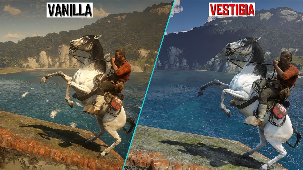 RED DEAD REDEMPTION 2 - Vestigia vs Vanilla | Comparison