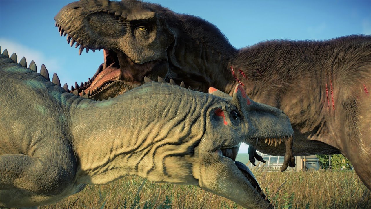 FEATHERED T. REX VS ALLOSAURUS - Jurassic World Evolution 2