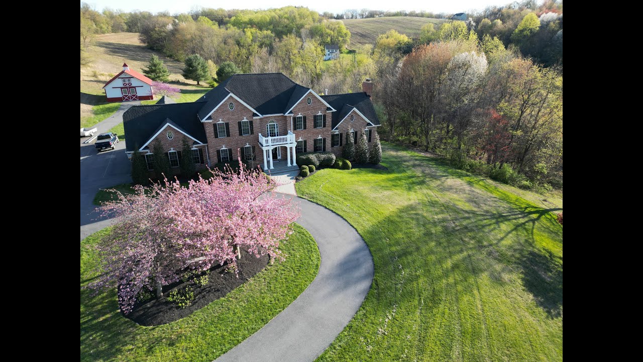 2995 Sams Creek Rd - Stunning All Brick Colonial on 93 Acres w Pond, 2nd Farmhouse, Pole Building