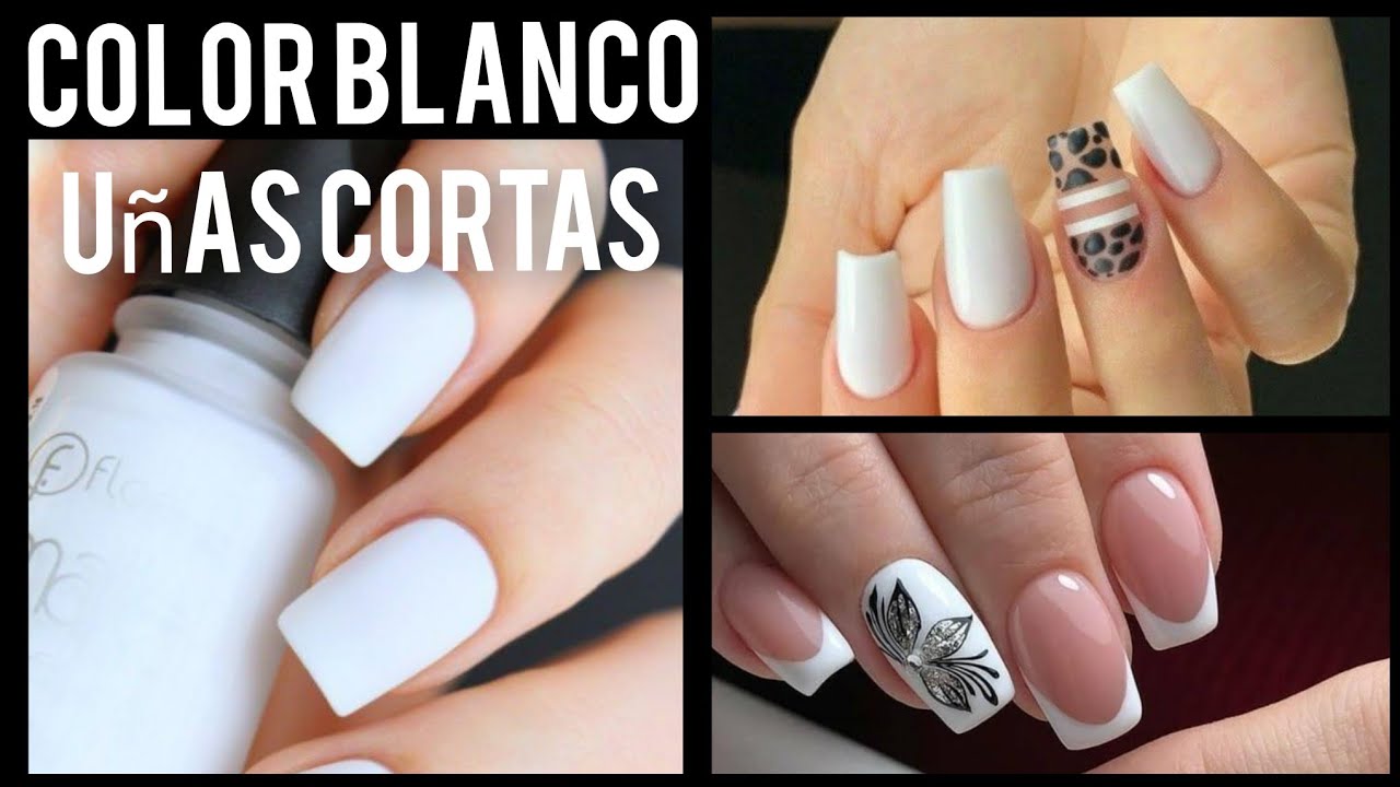 DISEÑOS DE UÑAS BLANCAS CORTAS/ NAIL 2023 RECOPILACION DE UÑAS CORTAS COLOR BLANCO #uñasdecoradas