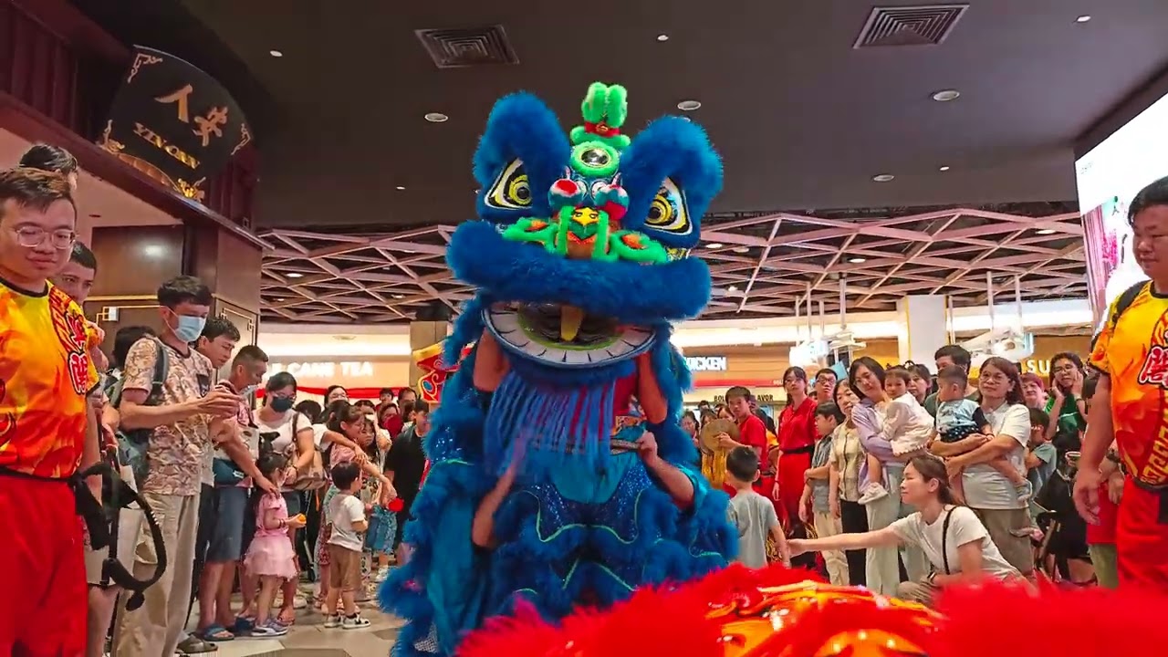 Beautiful Blue Lion Dance