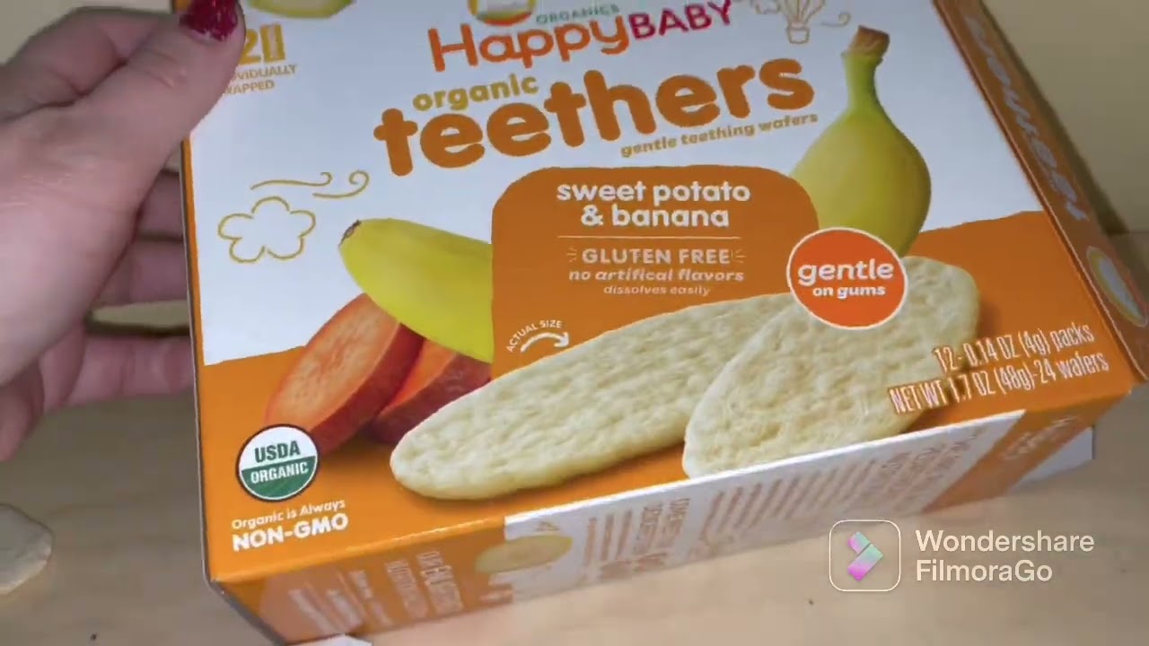 Happybaby organic teethers - sweet potato &banana #babysnacks