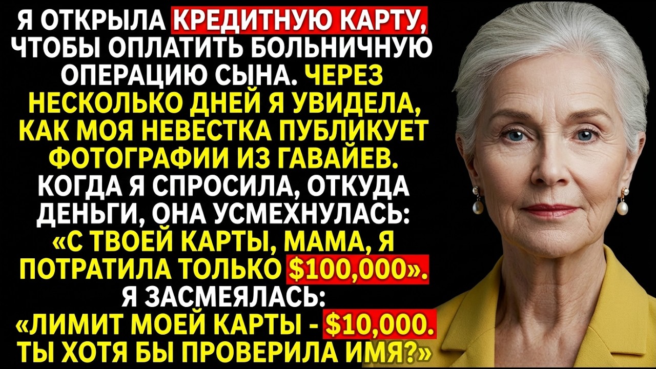 Я открыл кредитку для больничных счетов сына — фото невестки шокировало меня