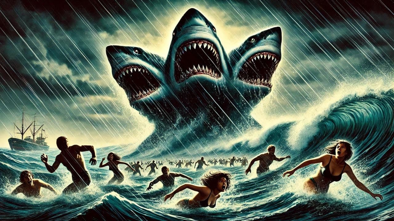 Um enorme tubarão ataca pessoas no mar | Melhores Filmes de Terror em Português