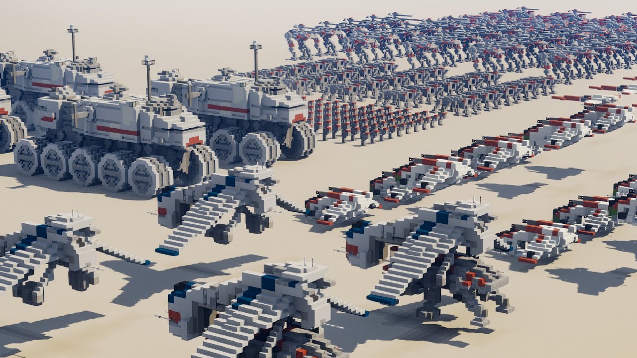 Minecraft Star Wars Clone Army Vehicle Review 1:1 Scale