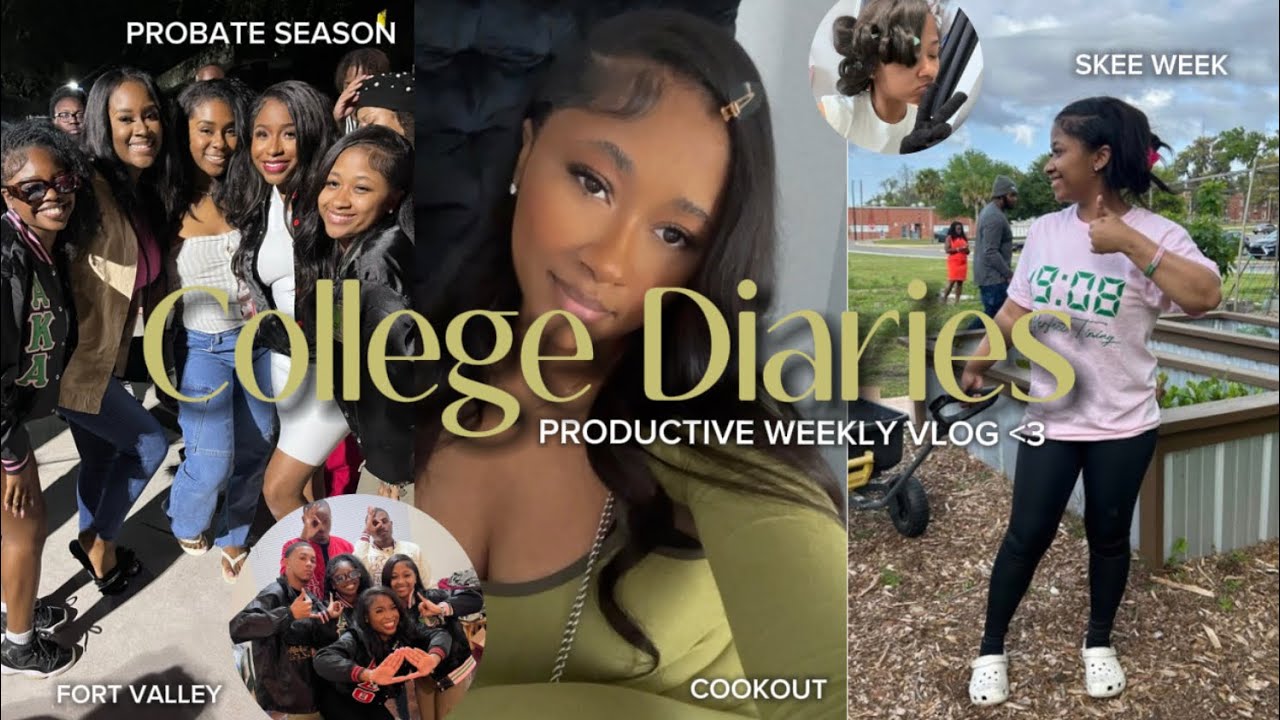 college diaries 𝜗𝜚 probate season, cookout, fort valley, skee week, grwm