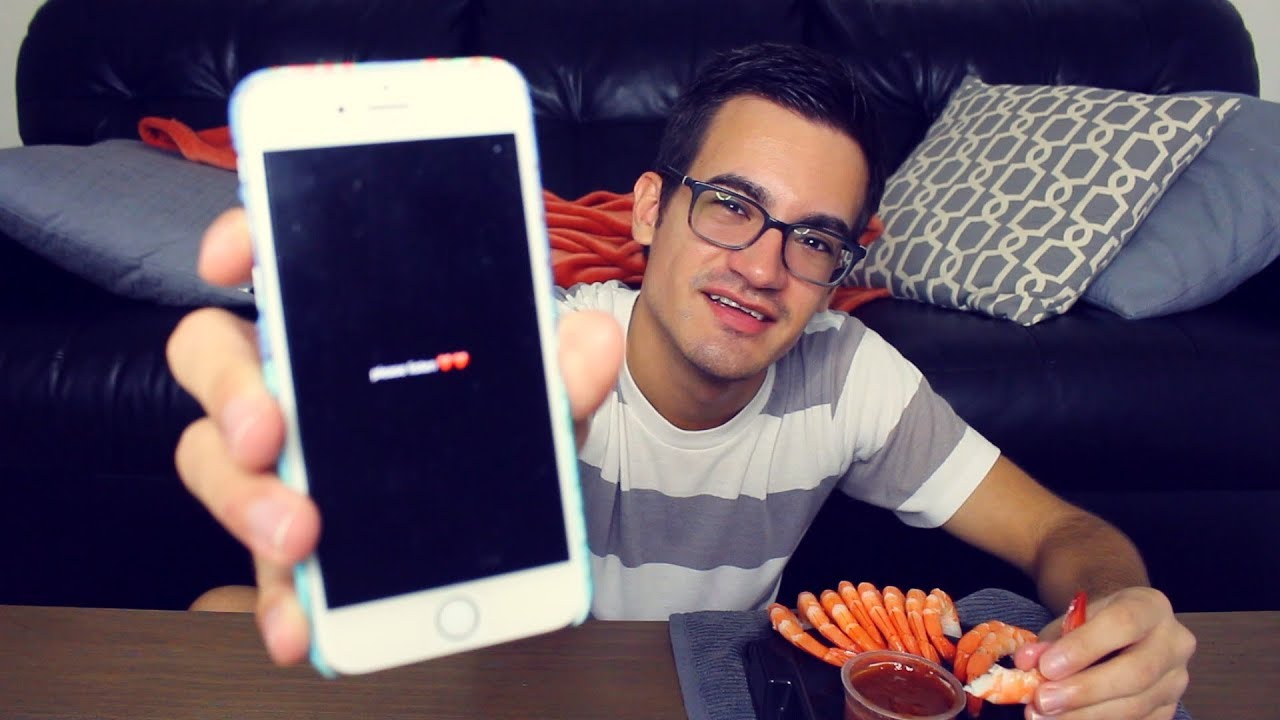 Opening Your Snapchats & Eating Cocktail Shrimps (ASMR)