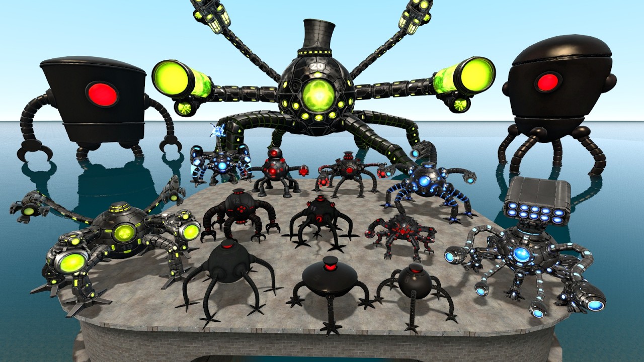 I Found All Omnidroid Robot Army in Flatwater - Garry’s Mod Gameplay !