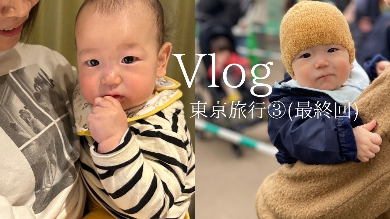 【生後８ヶ月】赤ちゃんと行く東京旅行４泊５日の旅③最終回｜浅草｜LIVE｜上野動物園　　#vlog #赤ちゃん #子連れ旅行　#上野動物園