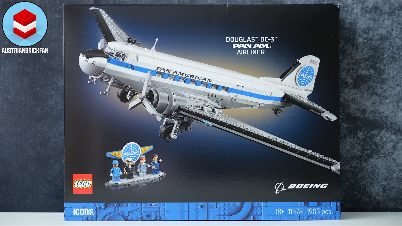 LEGO Icons 11378 Douglas DC-3 PAN AM Airliner - LEGO Speed Build Review