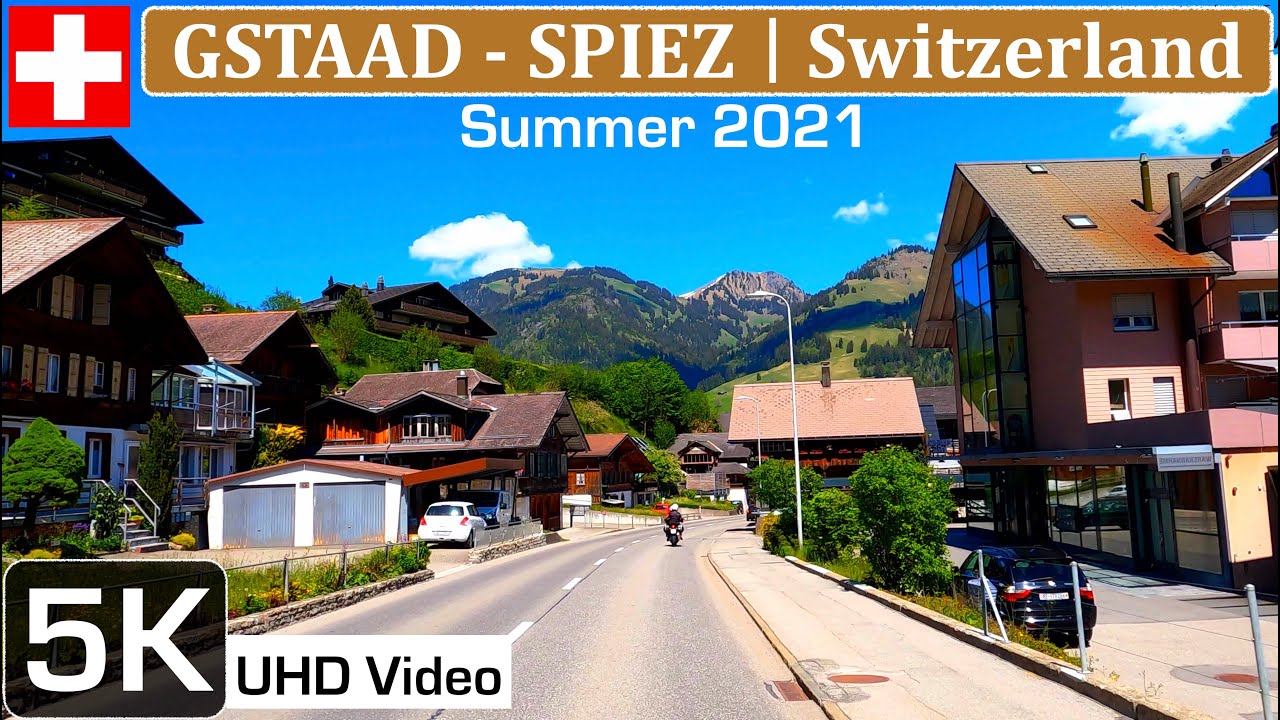 Gstaad to Spiez, Switzerland Summer Cab Ride 5K/ 4K UHD Video