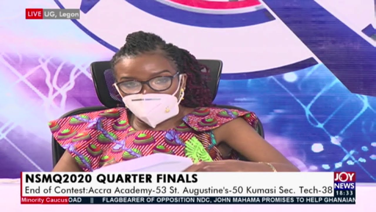 End of Contest: Accra Academy - 53, St. Augustine’s – 50, Kumasi Sec. Tech. - 38 - JoyNews (2-10-20)