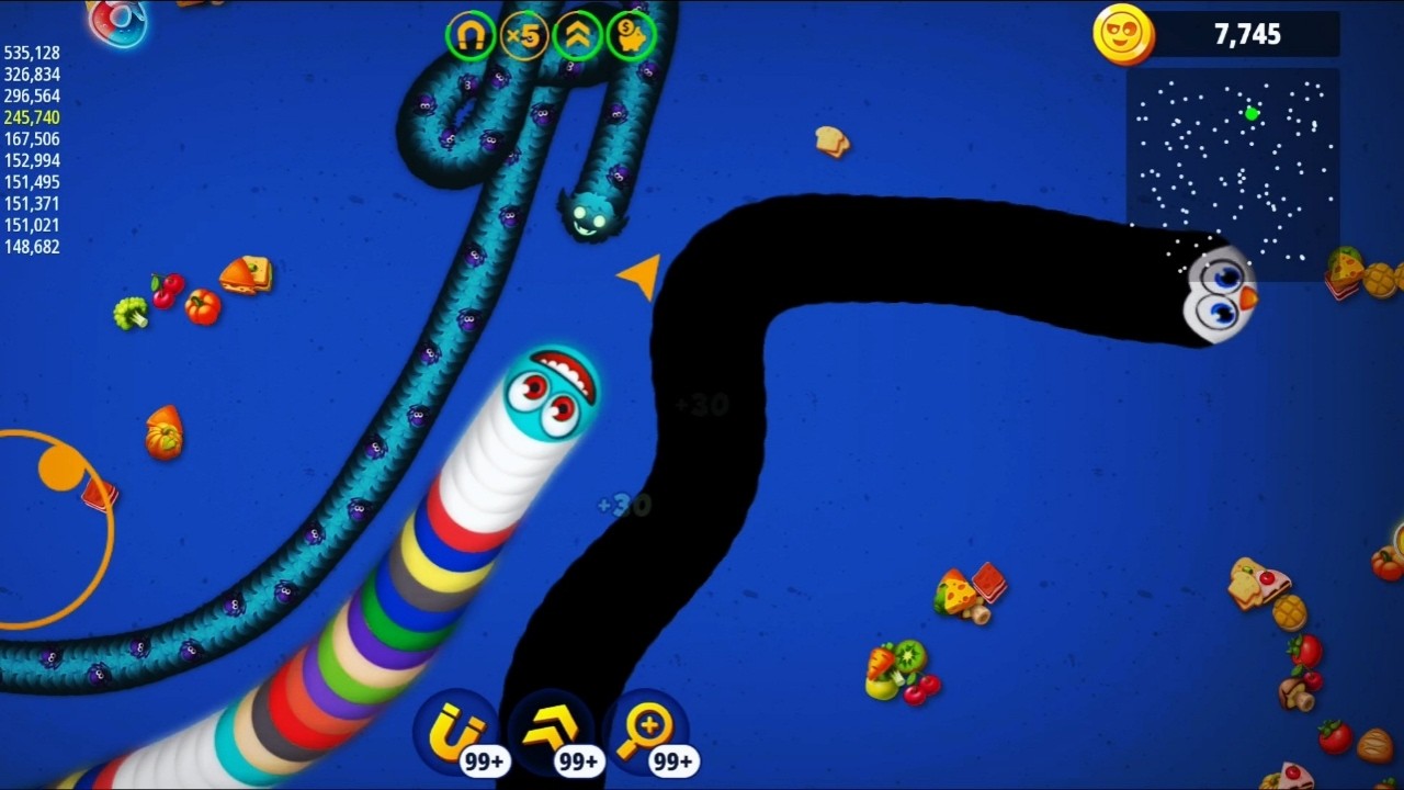Worms Zone 🪱 gameplay walkthrough level Mobile SNAKE #games,