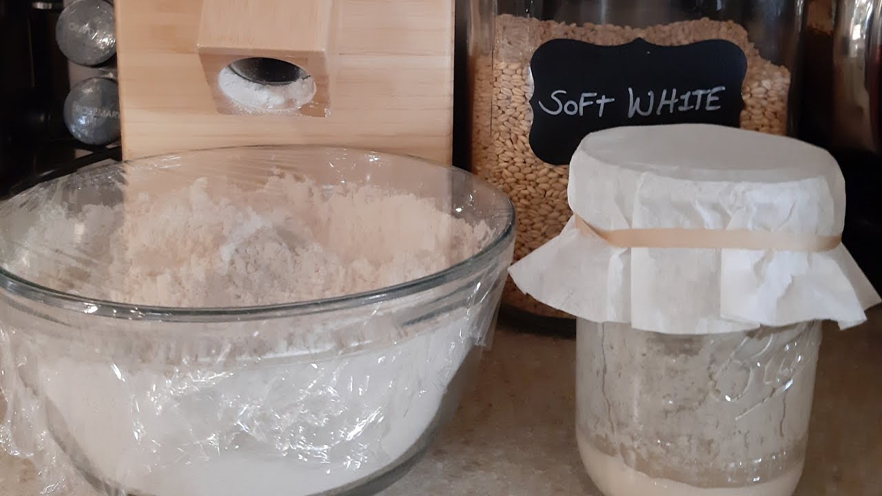MAKING SOURDOUGH STARTER USING FRESH MILLED FLOUR DAY 1 COME JOIN ME THIS MORNING