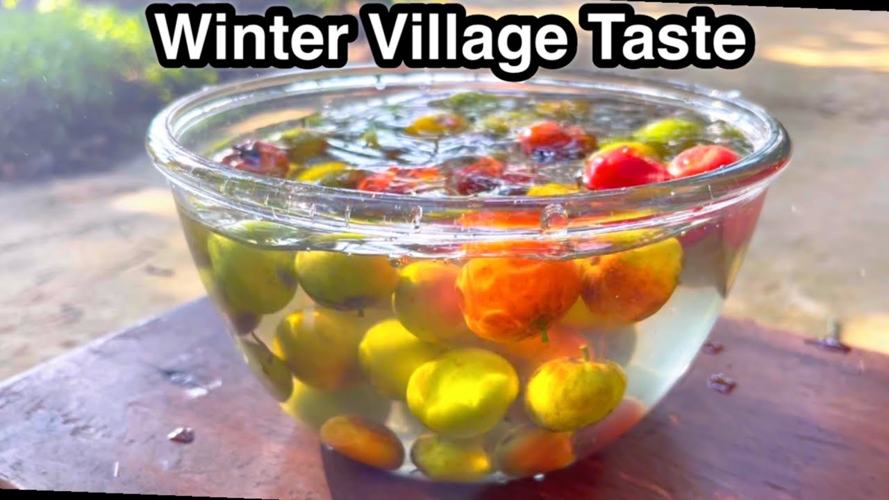 A Winter Morning in Village Life | Garden Harvest & Homemade Jujube Pickle