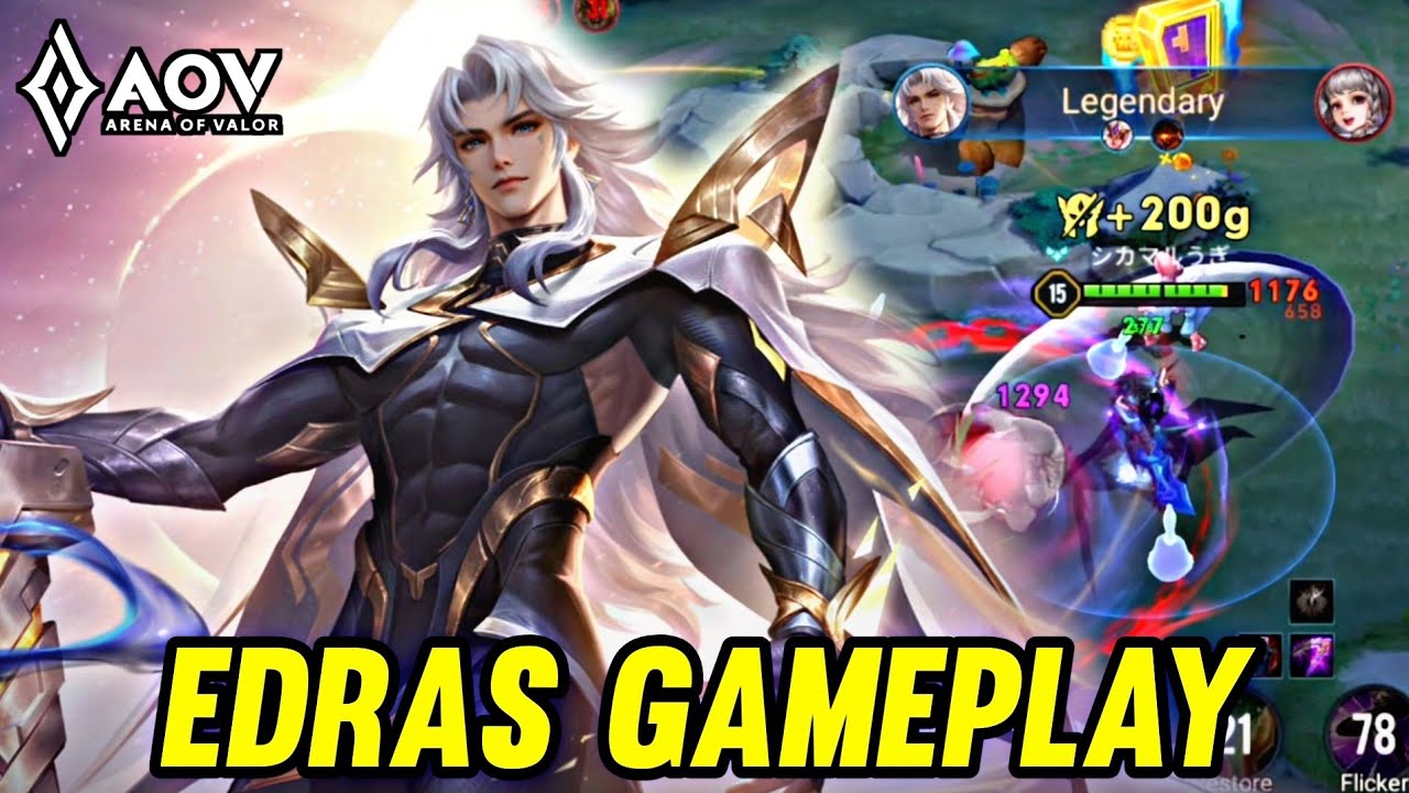AOV : EDRAS GAMEPLAY | INSANE DAMAGE - ARENA OF VALOR LIENQUANMOBILE ROV