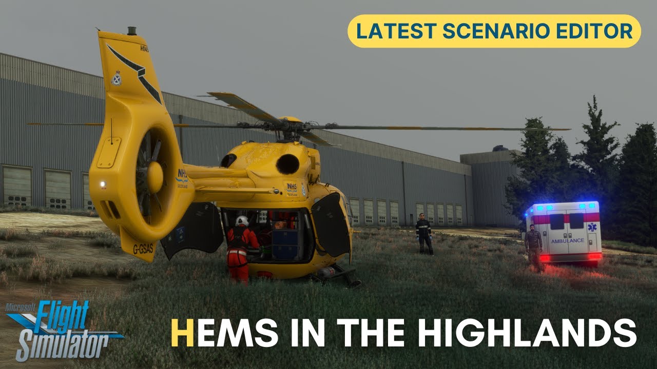 HEMS in poor weather - Hype Performance Group H145 + Action Pack - Microsoft Flight Simulator