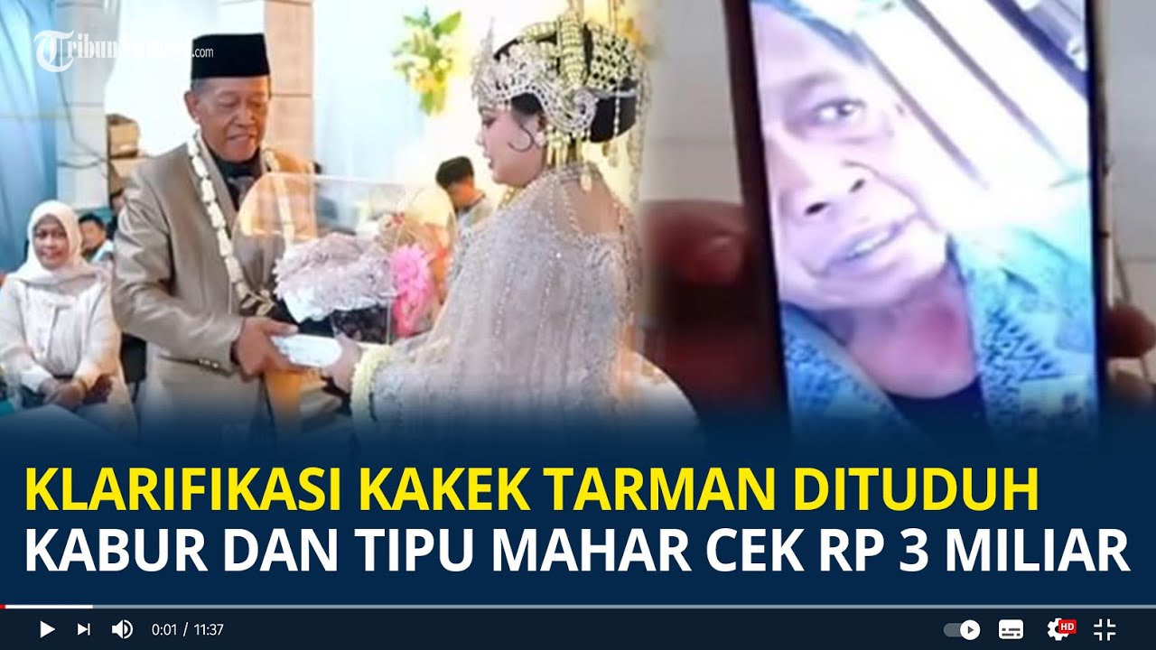 Klarifikasi Kakek Tarman Dituduh Kabur dan Tipu Mahar Cek Rp 3 Miliar, Pamer Bulan Madu