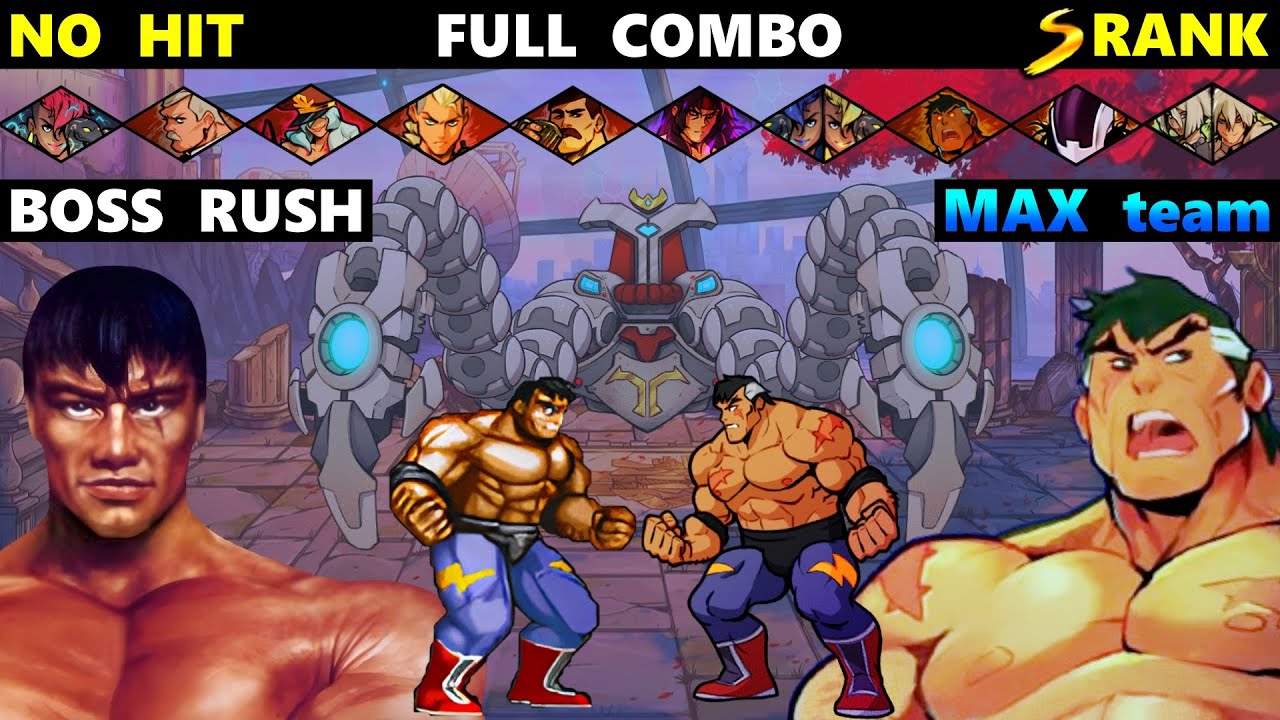 Streets of Rage 4 Boss Rush Full Combo Max & Max SoR2 2 Players