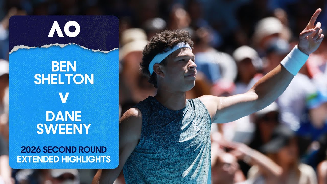 Ben Shelton v Dane Sweeny Extended Highlights | Australian Open 2026 Second Round