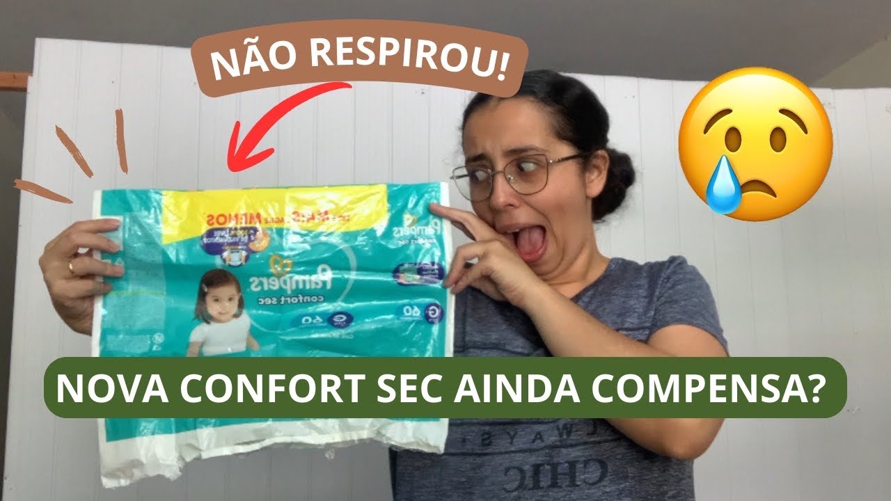 ❓⚠️RESENHA COMPLETA NOVA PMPERS CONFORTSEC | fiz teste de respiração