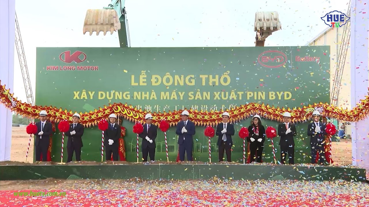 KIM LONG MOTOR động thổ Nhà máy sản xuất pin tại Huế