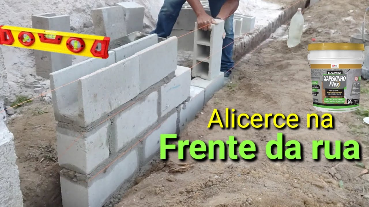 Como iniciar o alicerce Muro da frente na rua!