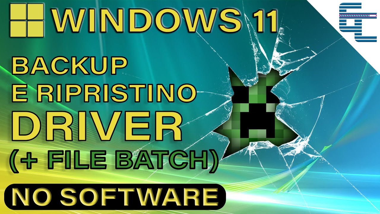 Backup e Ripristino Driver senza software! File Batch automatico✅