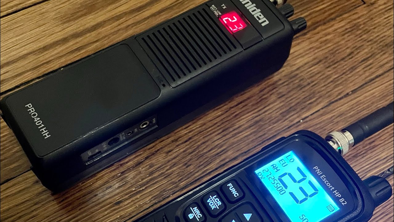 Uniden PRO401HH vs. PNI Escort HP 82 AM Receive Performance Handheld CB Radio Walkie Talkies Test
