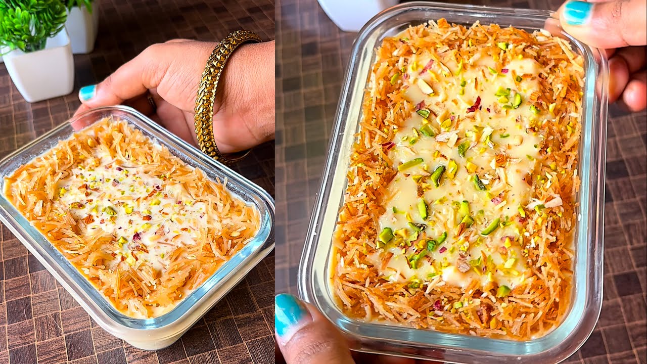 ரமலான் ஸ்பெஷல் சேமியா கஸ்டடு புட்டிங்|Nawabi semai/vermicelli custard pudding recipe|Dessert recipes