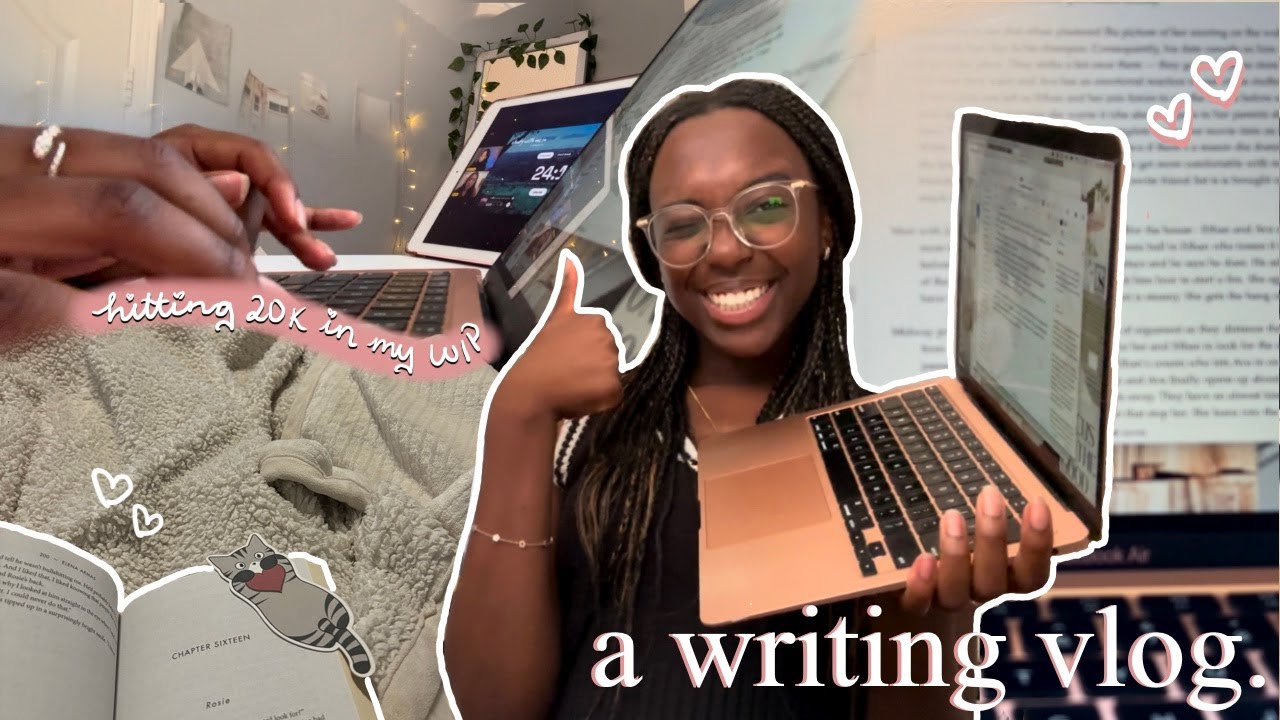 writing vlog 🤍☕️ camp nanowrimo goal, hitting 25k words, trying new recipes!