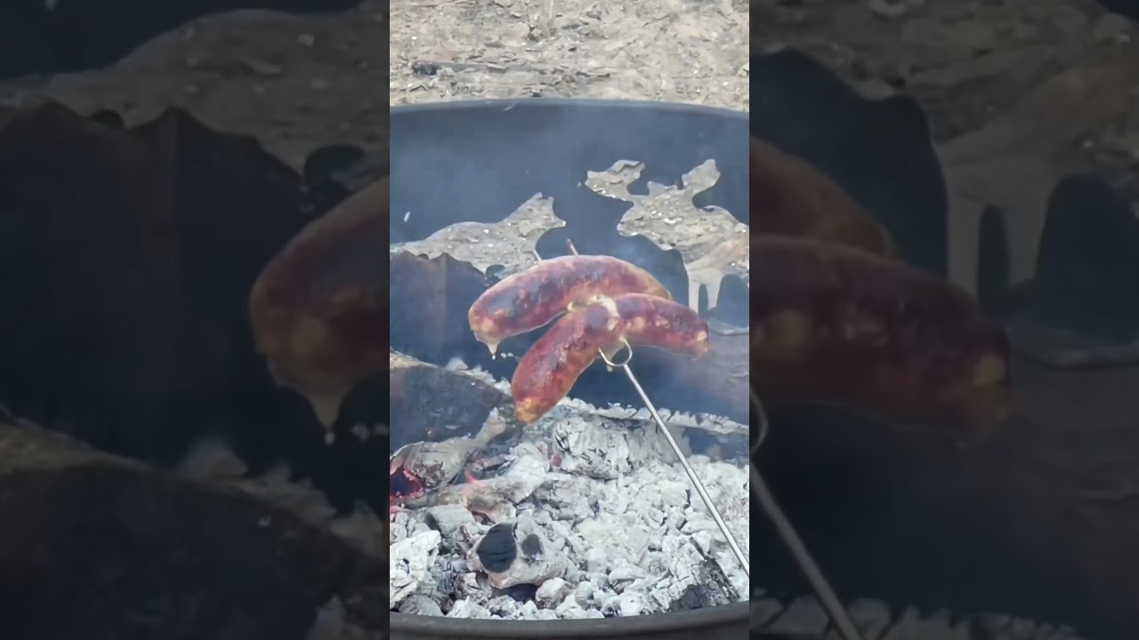 Some Yumm Yumm Wait til the end! #shorts #Brats #CampAndCook #camping #SoloCamping #puremichigan