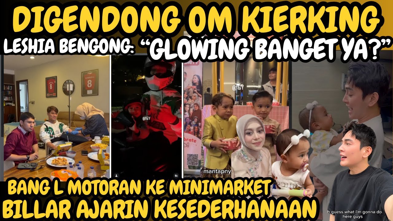 Gemesin sih! digendong kierking, Leshia Putri Lesti Billar bengong liat mukanya yg glowing banget