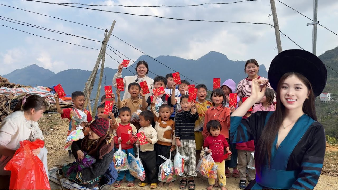 EM MỶ CÙNG MẠNH THƯỜNG QUÂN LÌ XÌ CHO 100 EM NHỎ VÀ CHÚC TẾT CÁC HOÀN CẢNH KHÓ KHĂN