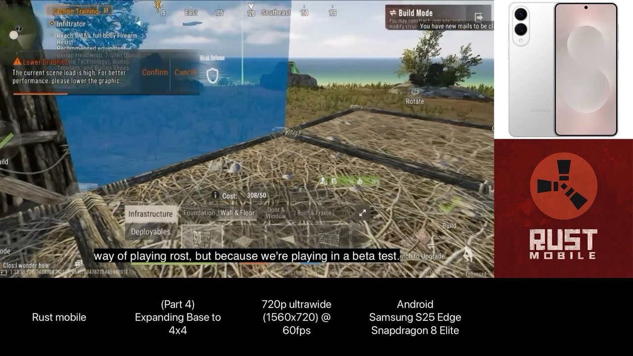 Rust Mobile (1st Beta) - Part 4 - Expanding Base to 4x4