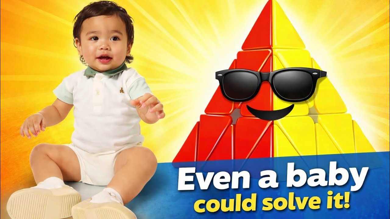 How to solve the PYRAMINX with no algorithms (BEGINNER)