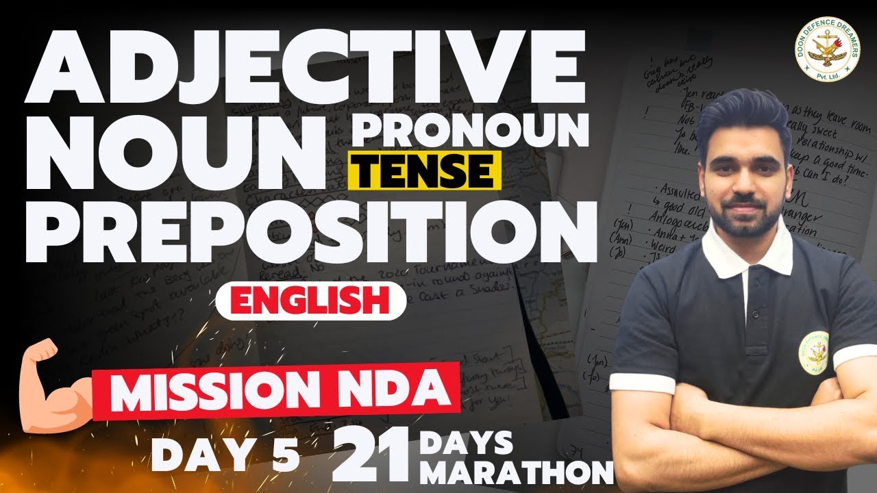 English NDA | NDA 2024 | Anuj Sir | NDA 2024 | 21 Days Marathon | NDA English | Preposition | Noun