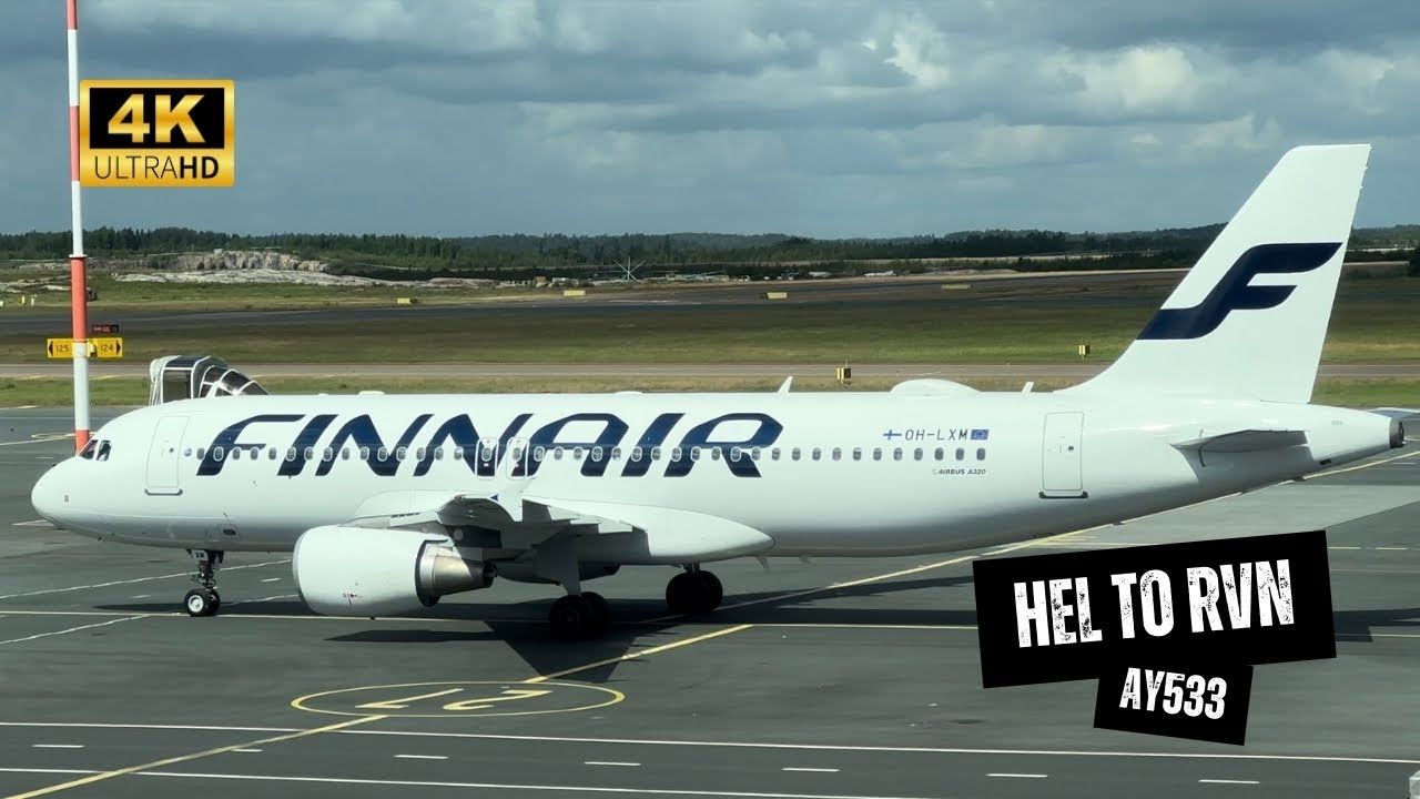 FINNAIR A320 AY533 Economy Class - Helsinki to Rovaniemi, Helsinki Airport, Finnair Lounge (4K)